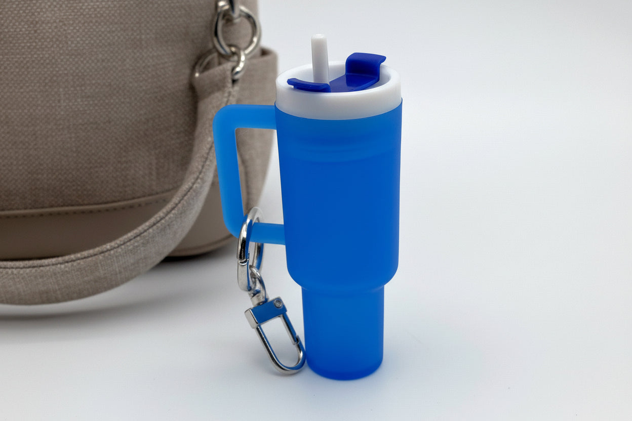 Mini Chapstick Tumbler Holder Keychain | 3D Printed Lip Balm Holder