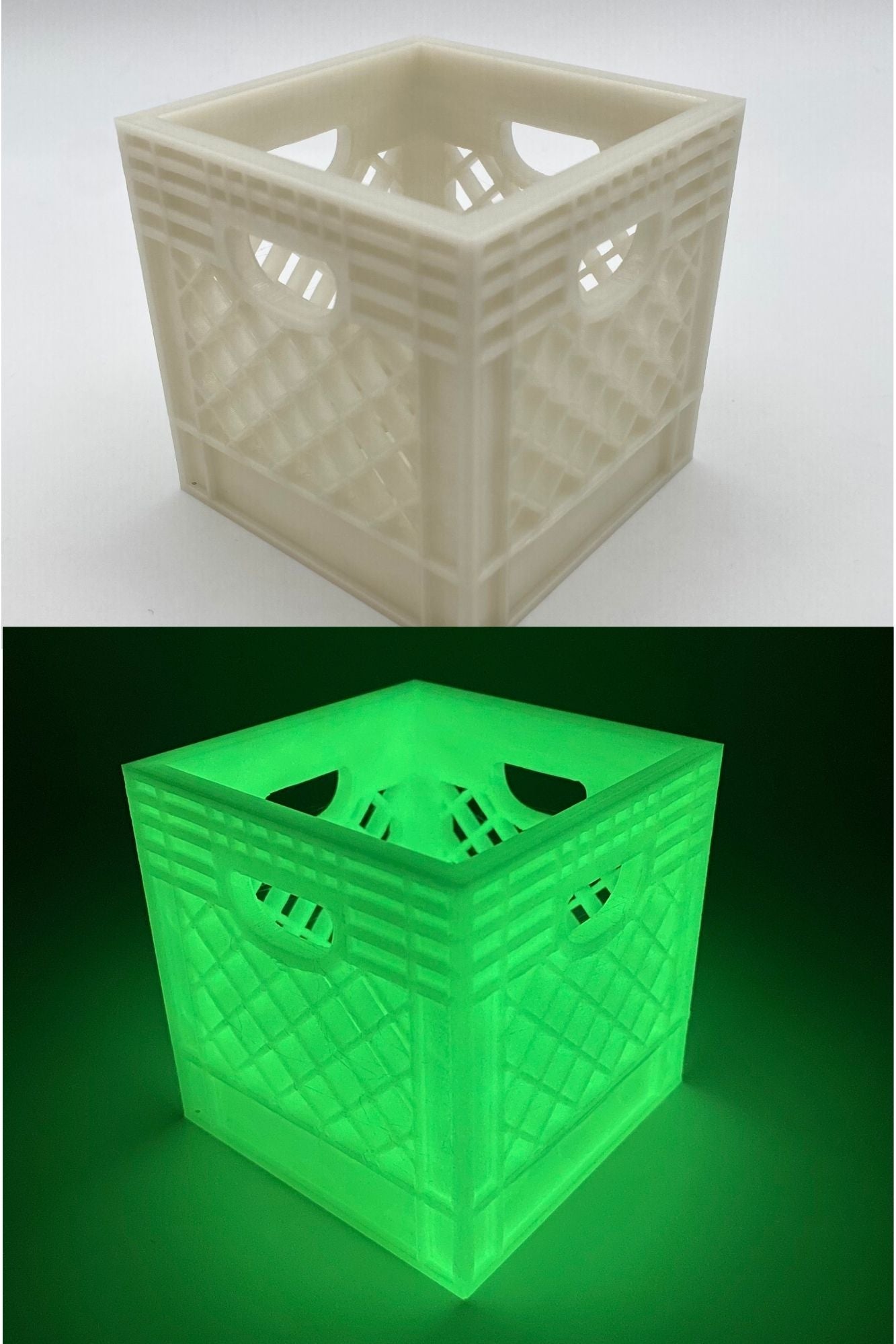 Mini Crate 3x3x3 Storage Box | 3D Printed Compact Desk Organizer
