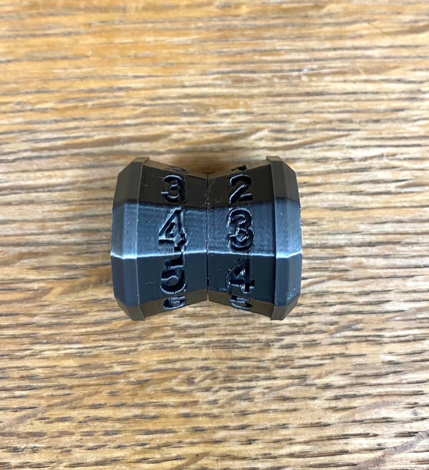 D100 MTG Life Counter Metallic Black Middle Dial| 3D Printed Magic the Gathering