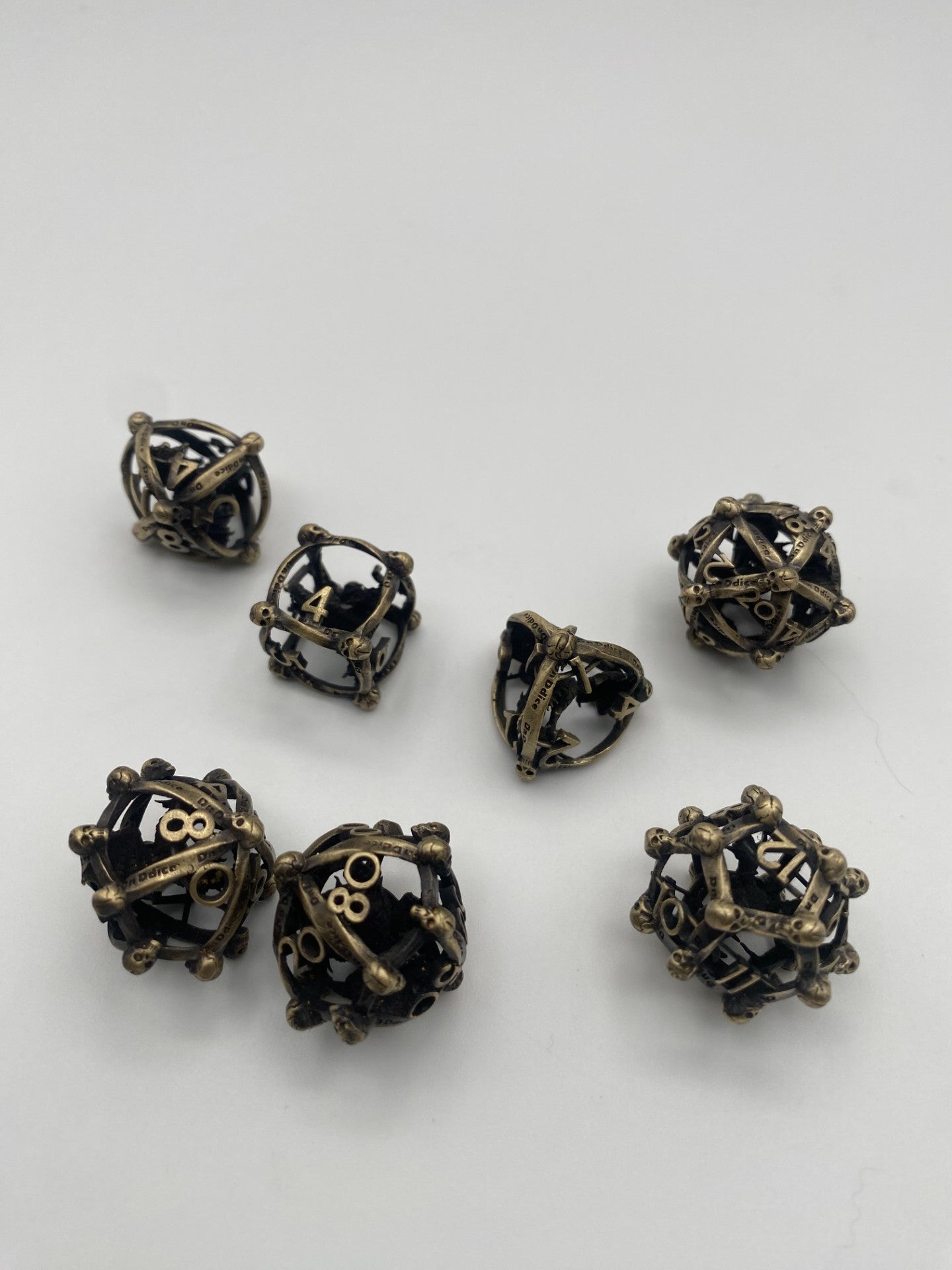 Hollow Metal DnD Dice 7 Piece Set-Draco Immortui