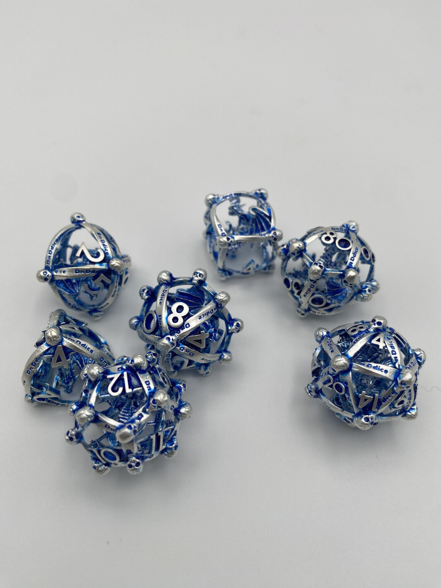 Hollow Metal DnD Dice 7 Piece Set-Draco Immortui