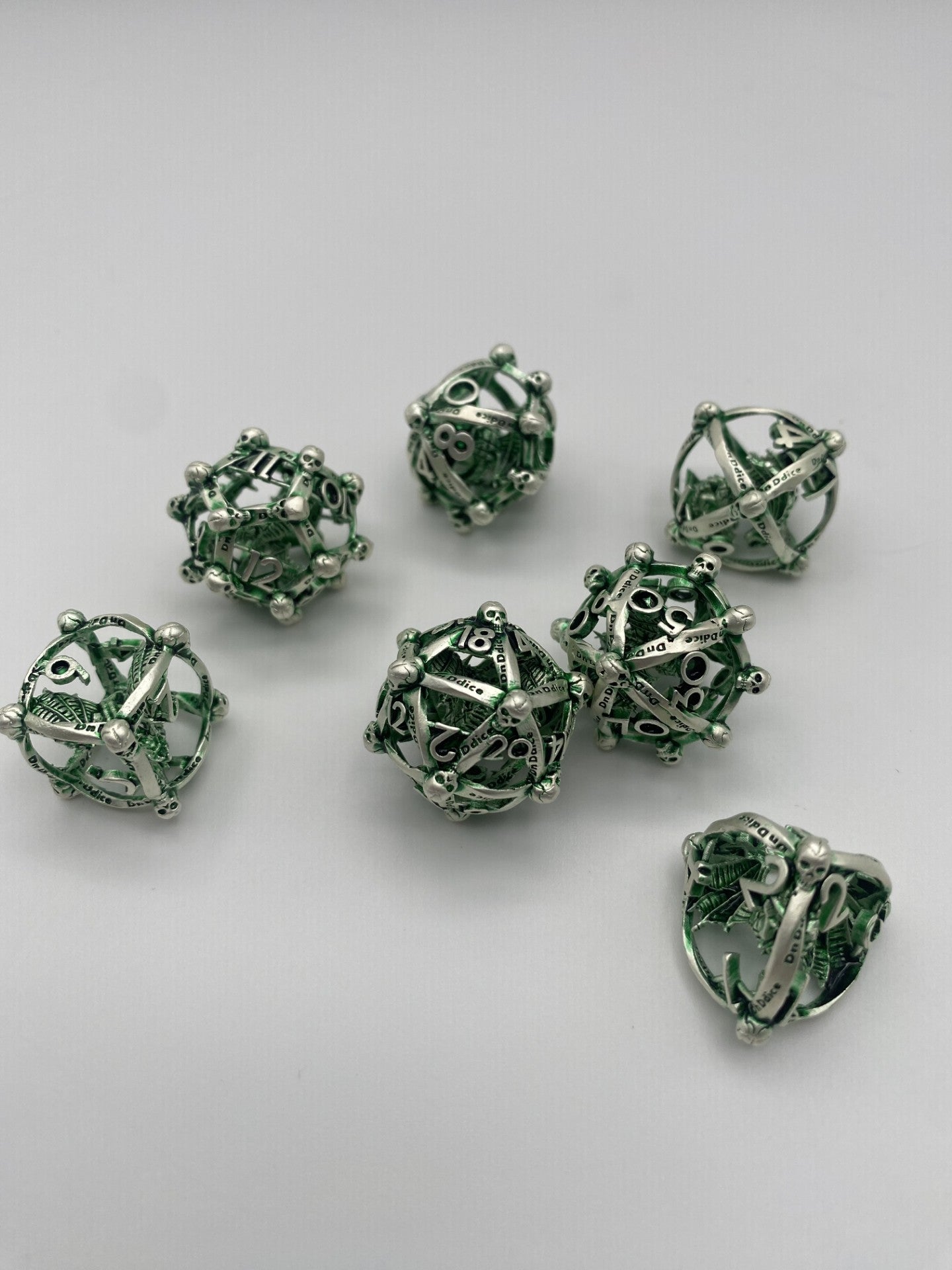 Hollow Metal DnD Dice 7 Piece Set-Draco Immortui