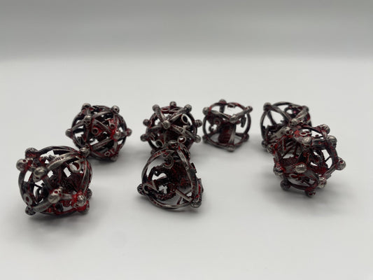 Hollow Metal DnD Dice 7 Piece Set-Draco Immortui