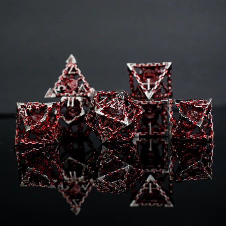 Hollow Metal DnD Dice 7 Piece Set-Beholder's Gates