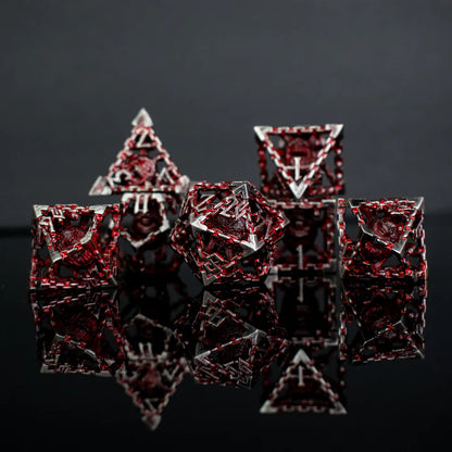 Beholder's Gates Hollow Copper-Plated Metal DnD Dice 7-Piece Set