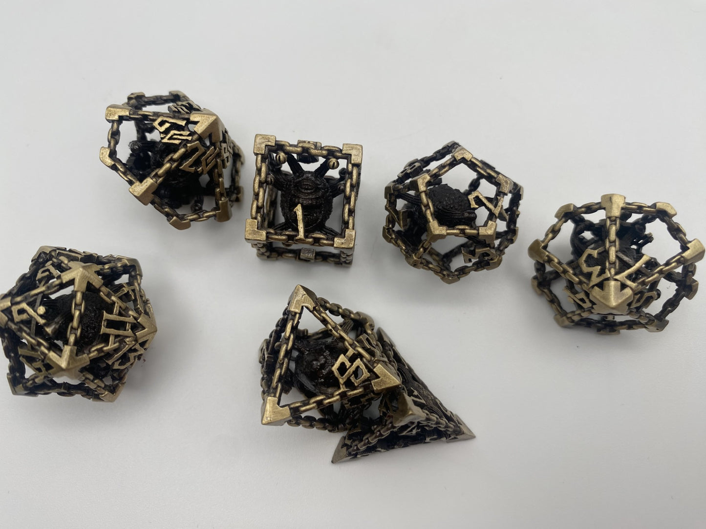 Hollow Metal DnD Dice 7 Piece Set-Beholder's Gates
