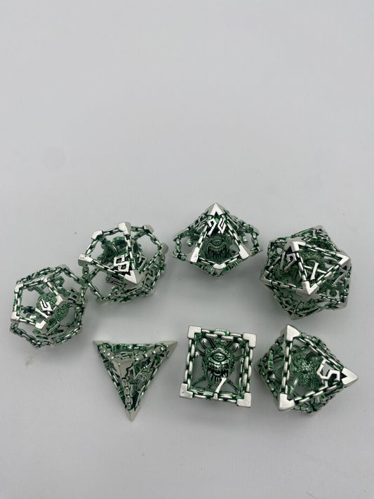 Hollow Metal DnD Dice 7 Piece Set-Beholder's Gates