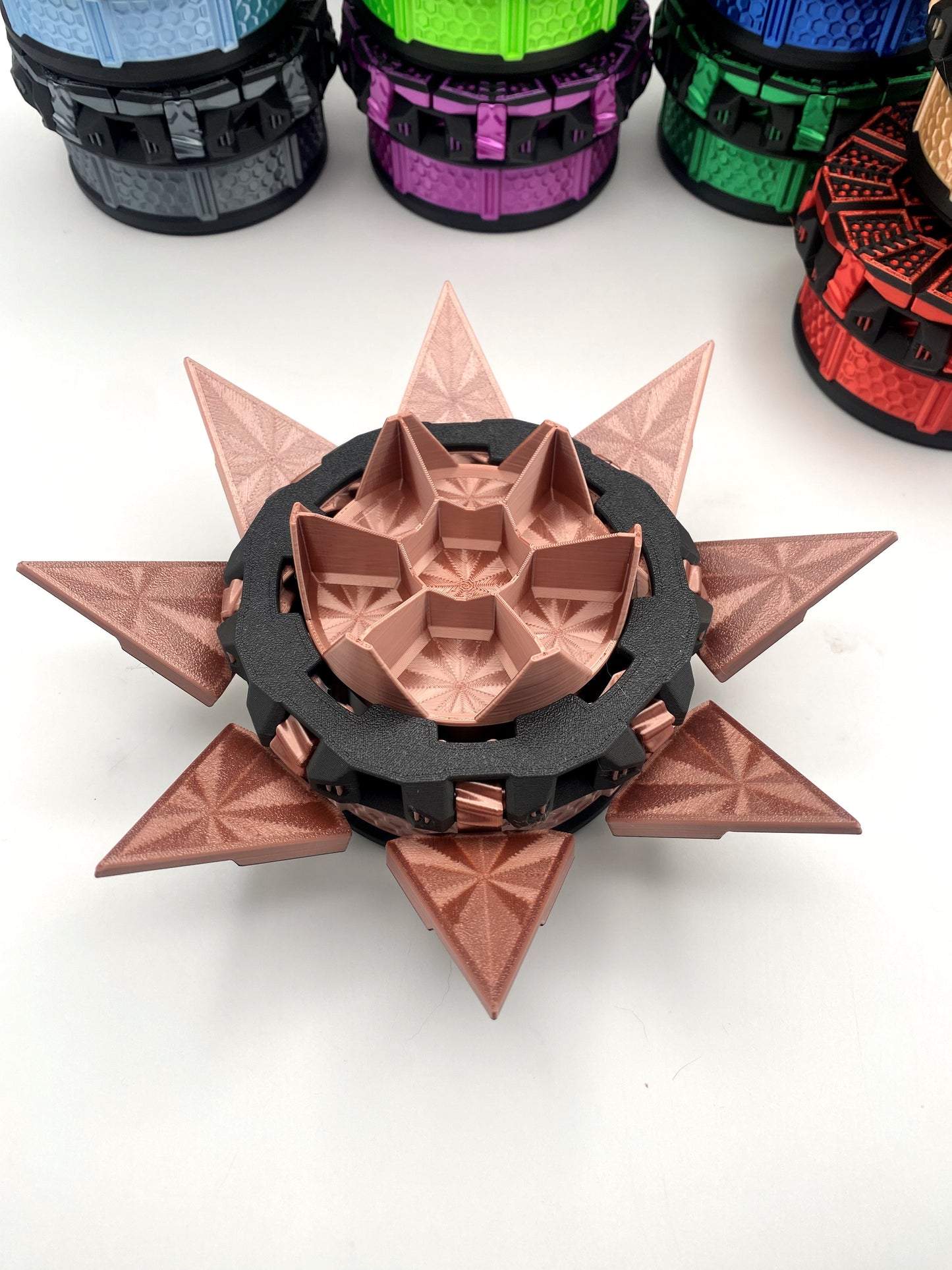 Tilting Doors Dice Set Box: 3D Printed 7-Dice Holder