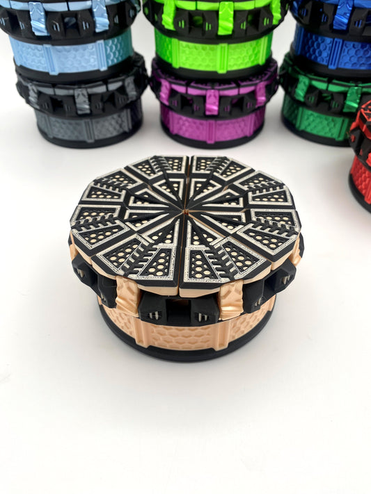 Tilting Doors Dice Set Box: 3D Printed 7-Dice Holder