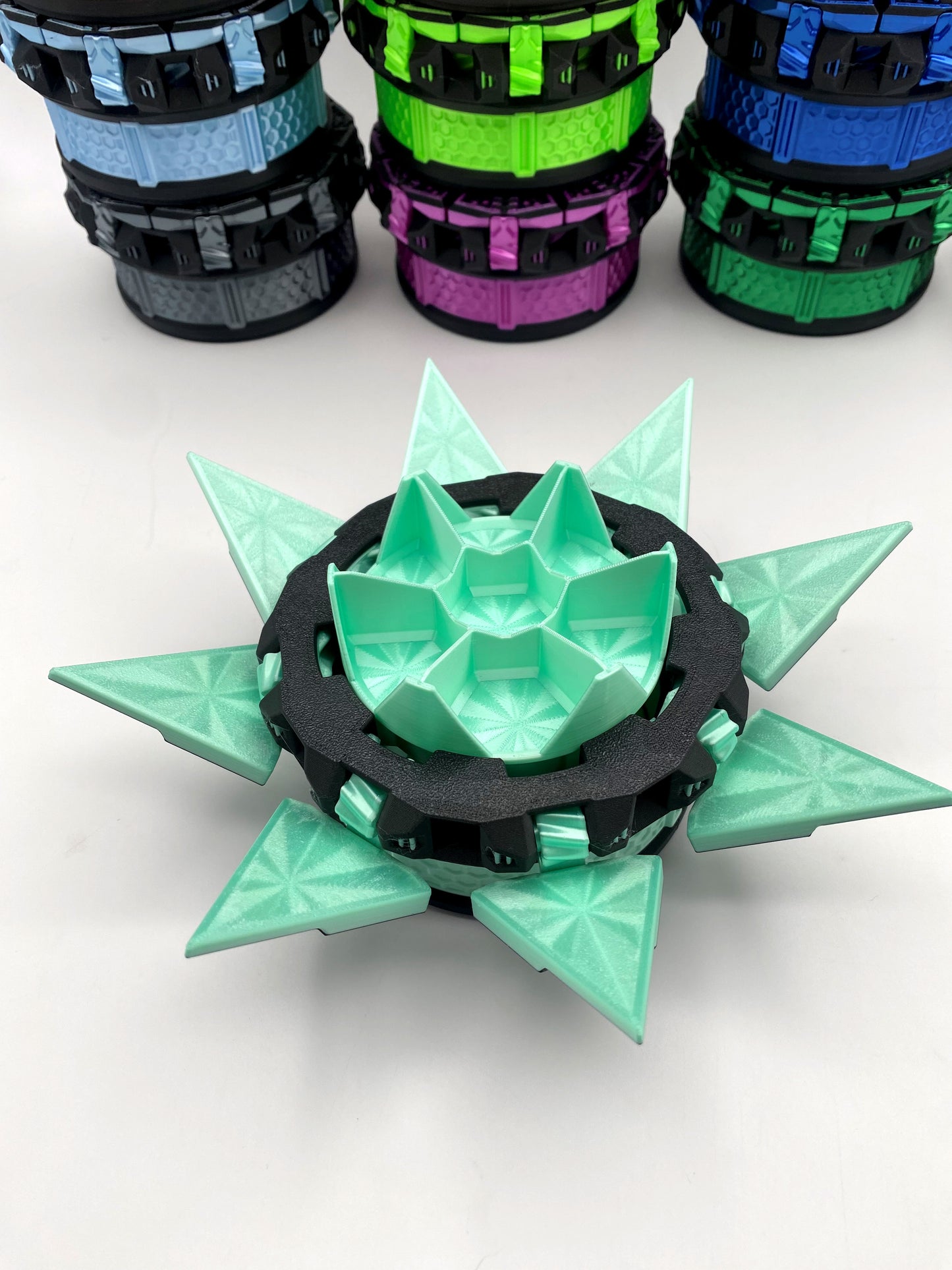 Tilting Doors Dice Set Box: 3D Printed 7-Dice Holder