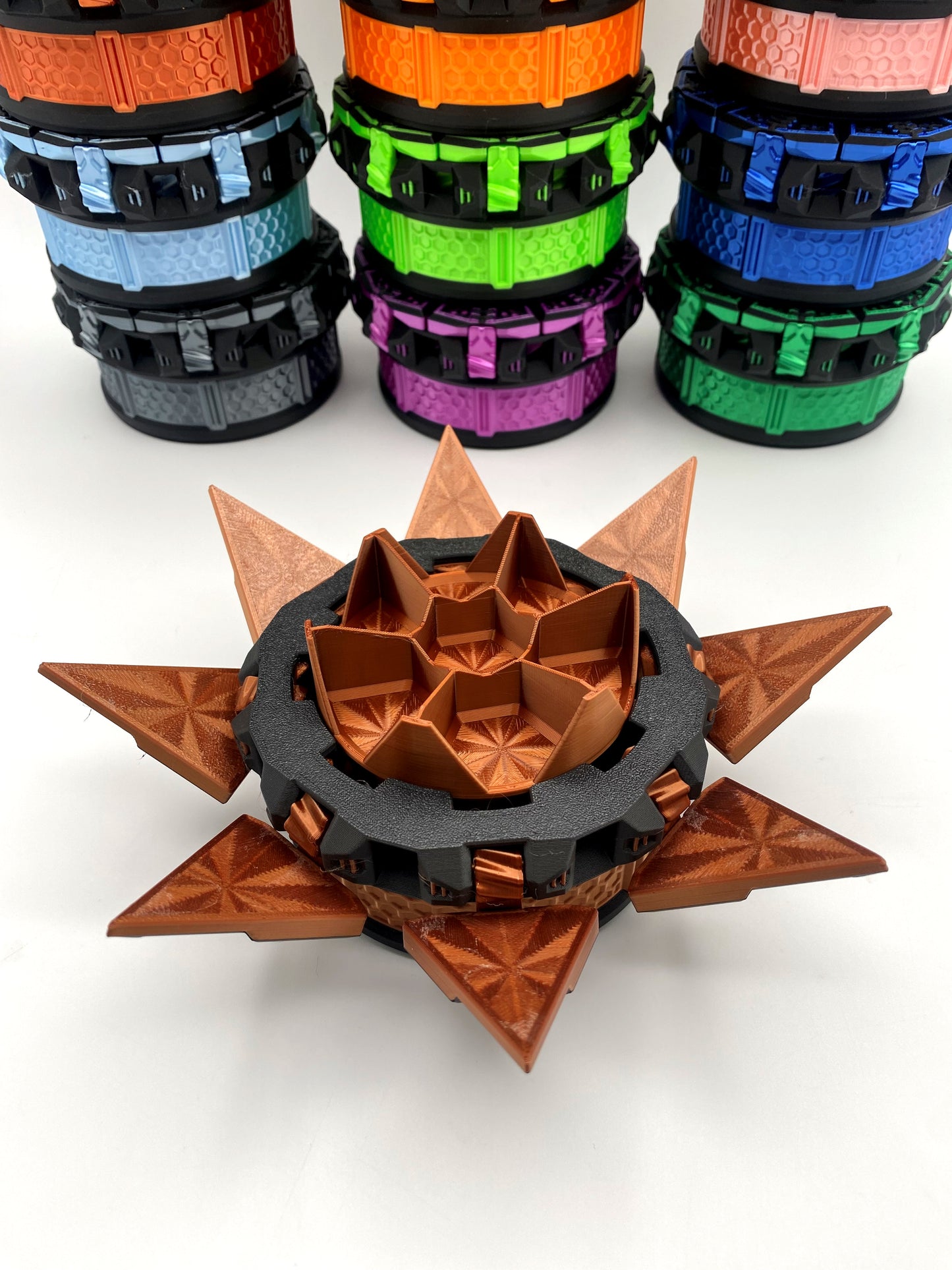 Tilting Doors Dice Set Box: 3D Printed 7-Dice Holder