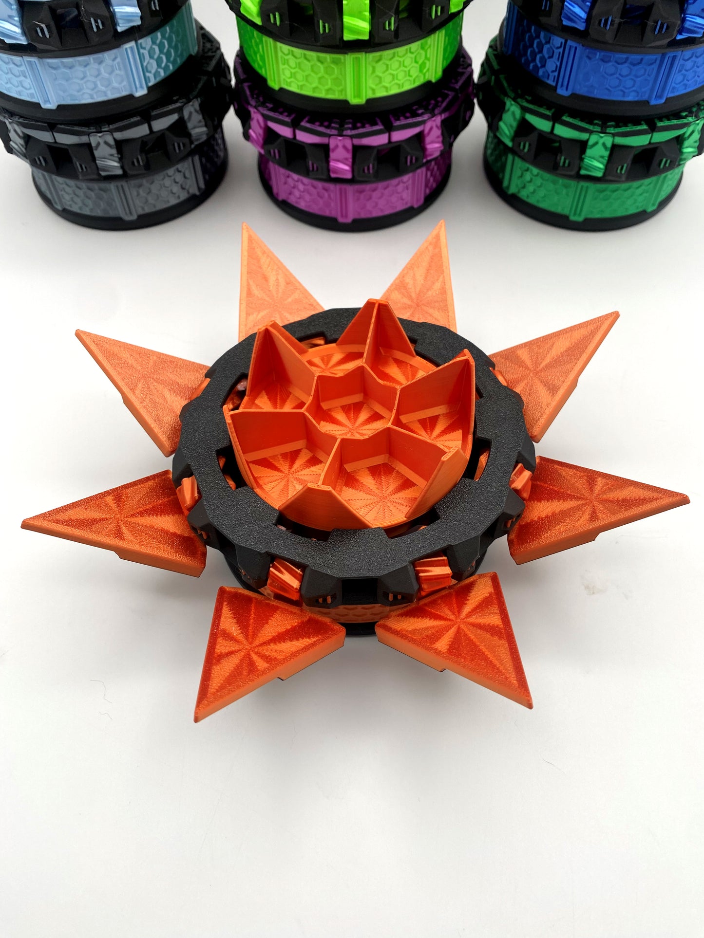 Tilting Doors Dice Set Box: 3D Printed 7-Dice Holder