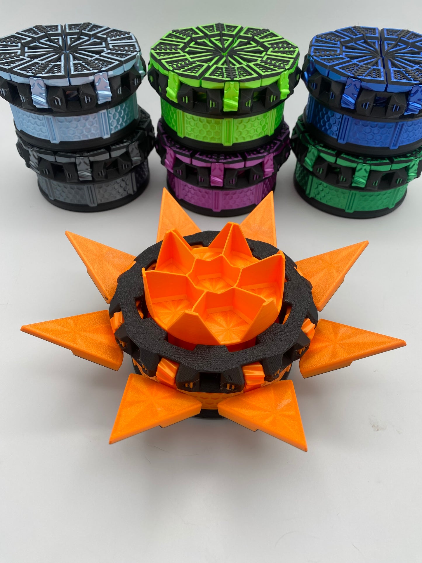 Tilting Doors Dice Set Box: 3D Printed 7-Dice Holder