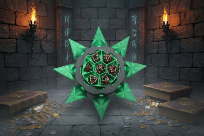 Mechanical Tilting Doors Dice Box | 3D Printed 7-Dice Dramatic Vault