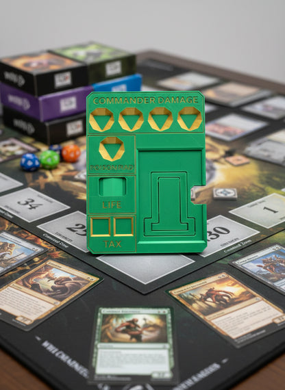 MTG Commander Tray with Card Stand | 3D Printed EDH Damage Tracker
