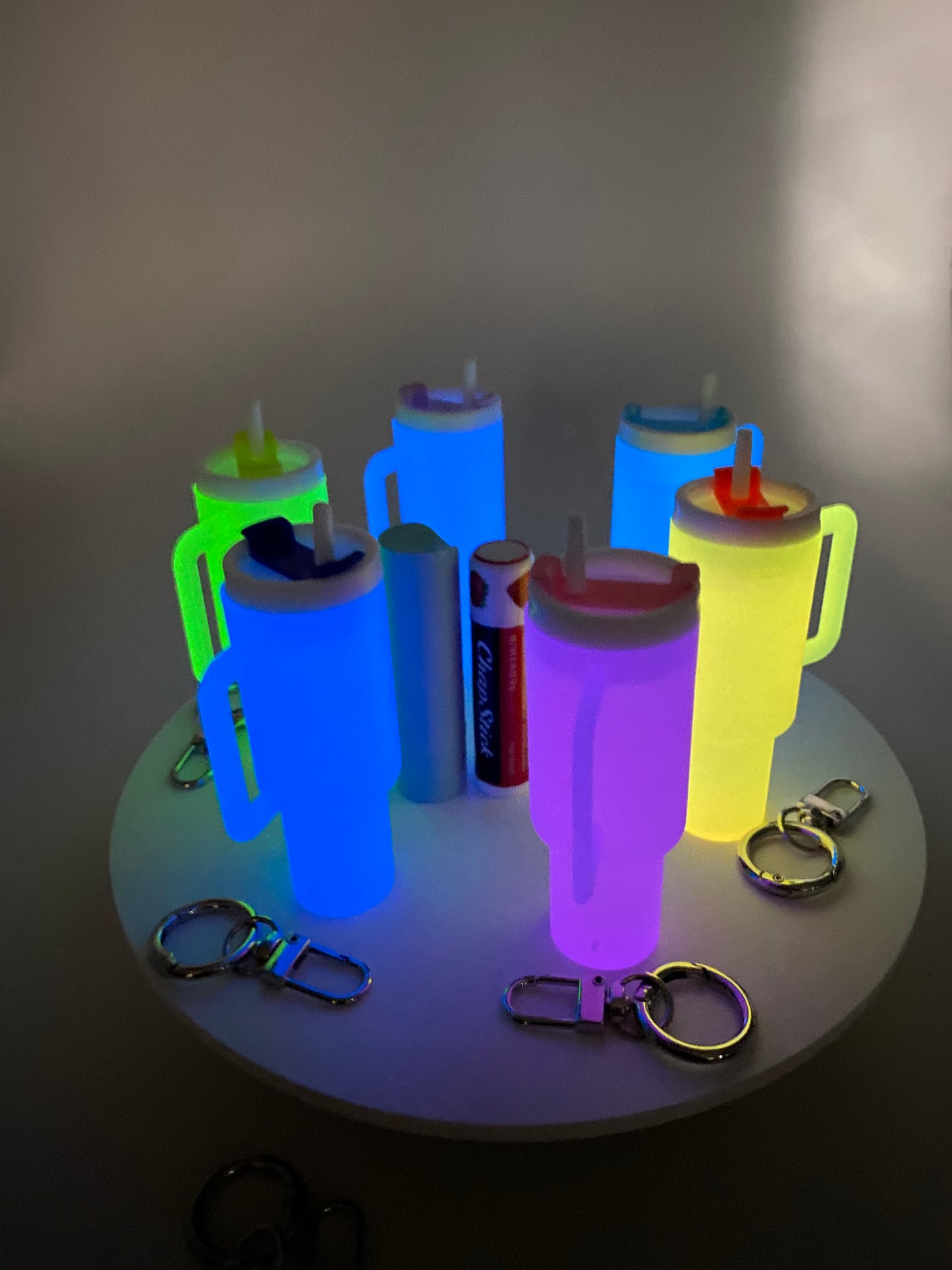 Mini Chapstick Tumbler Holder Keychain