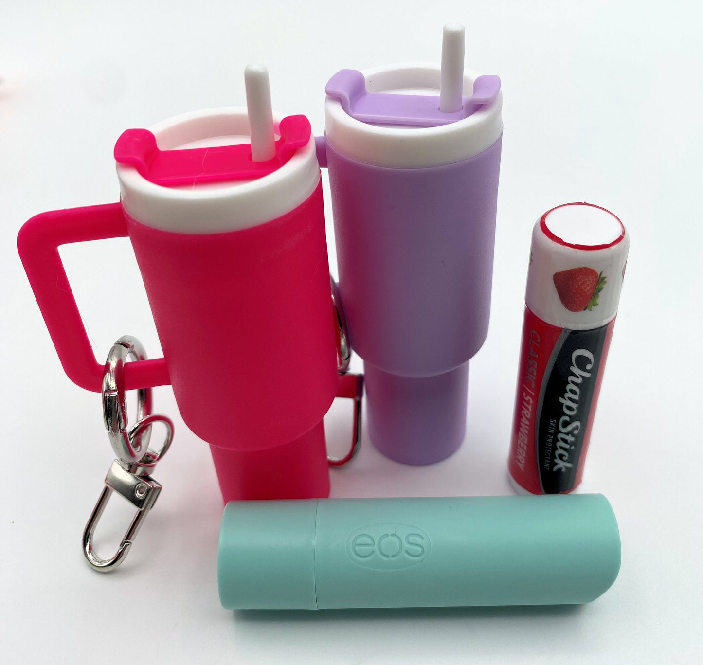 Mini Chapstick Tumbler Holder Keychain