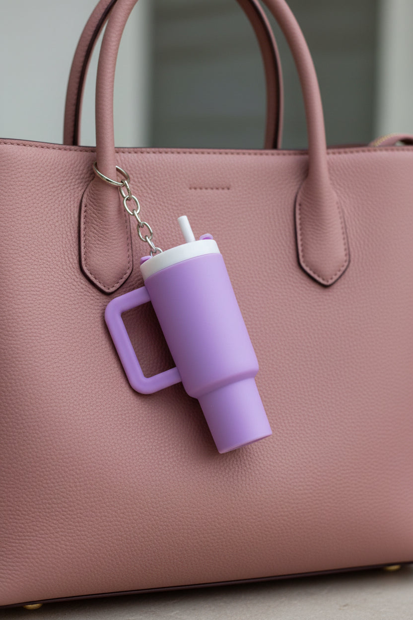 Mini Chapstick Tumbler Holder Keychain | 3D Printed Lip Balm Holder