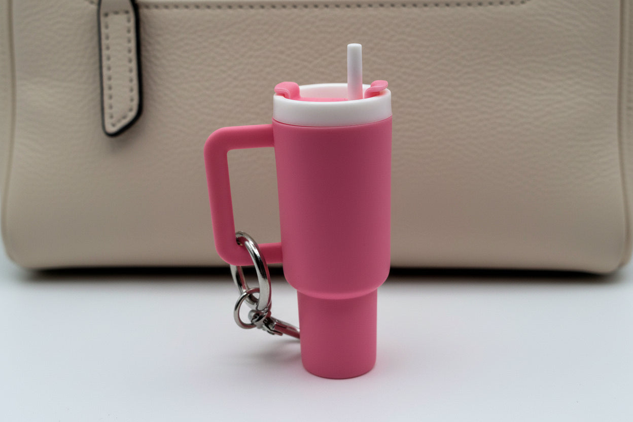 Mini Chapstick Tumbler Holder Keychain | 3D Printed Lip Balm Holder