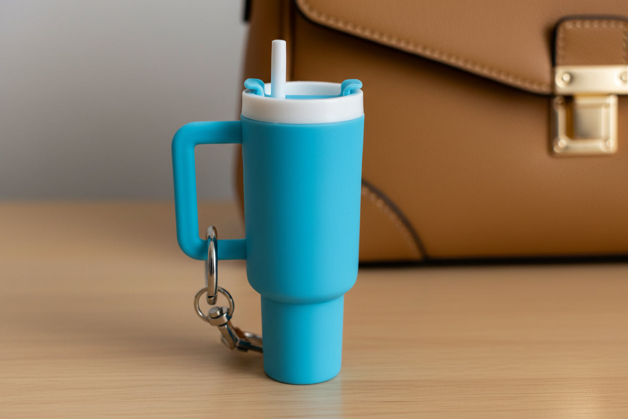 Mini Chapstick Tumbler Holder Keychain | 3D Printed Lip Balm Holder