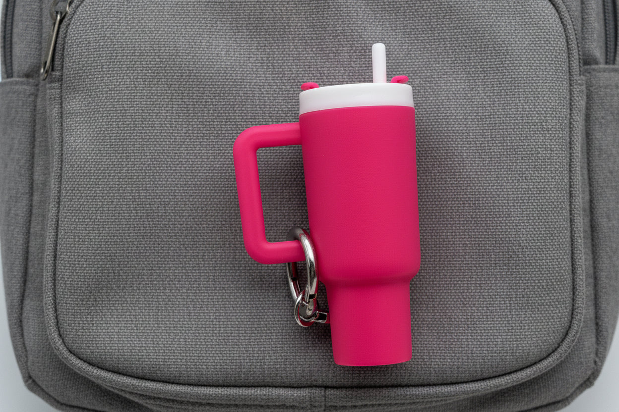 Mini Chapstick Tumbler Holder Keychain | 3D Printed Lip Balm Holder