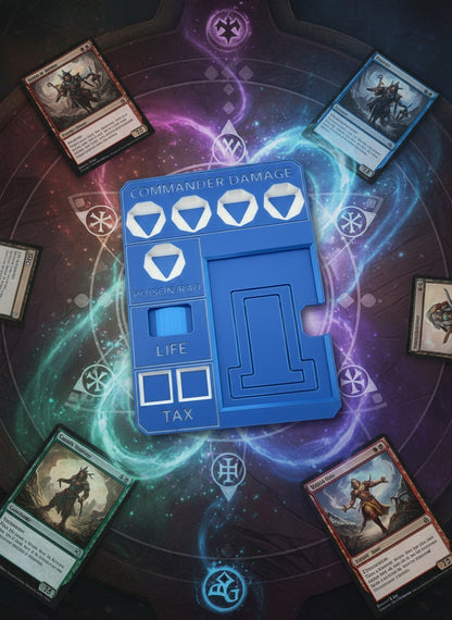 MTG Commander Tray with Card Stand | 3D Printed EDH Damage Tracker