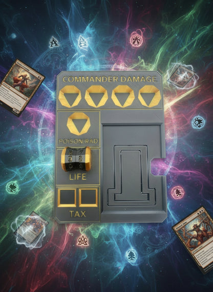 MTG Commander Tray with Card Stand | 3D Printed EDH Damage Tracker