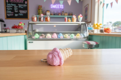 Ice Cream Fidget Clicker Keychain | 3D Printed Cone Sensory Toy