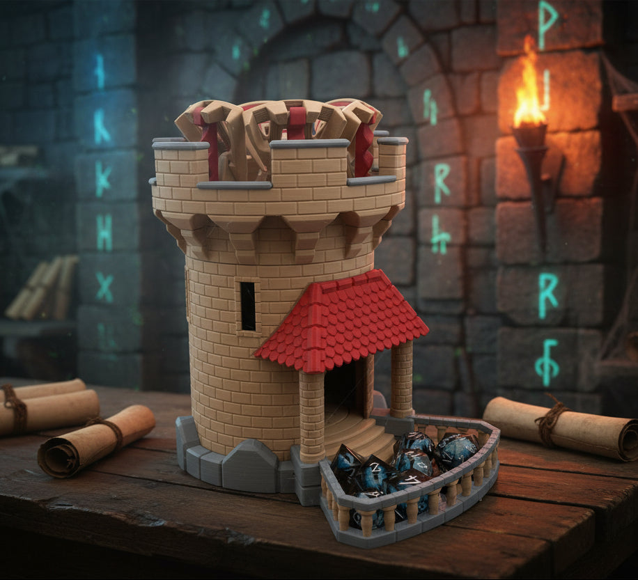 Mechanical Fantasy Castle Dice Tower | Working Gear D&D Dice Roller
