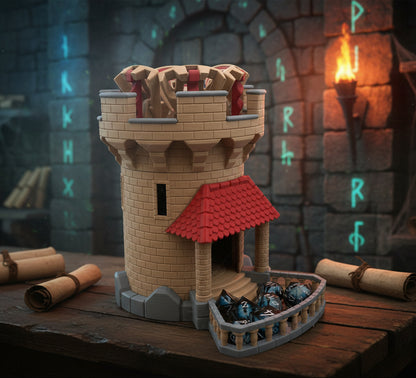 Mechanical Fantasy Castle Dice Tower | Working Gear D&D Dice Roller