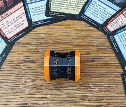 D100 MTG Life Counter Metallic Black Middle Dial| 3D Printed Magic the Gathering