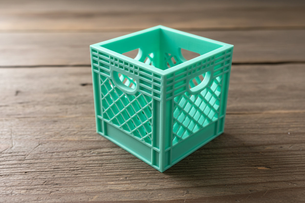 Mini Crate 3x3x3 Storage Box | 3D Printed Compact Desk Organizer