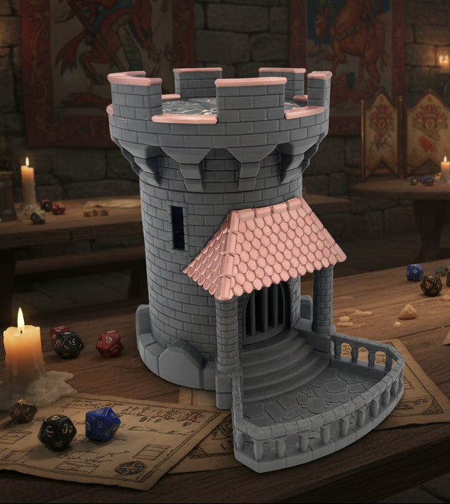 Mechanical Fantasy Castle Dice Tower | Working Gear D&D Dice Roller