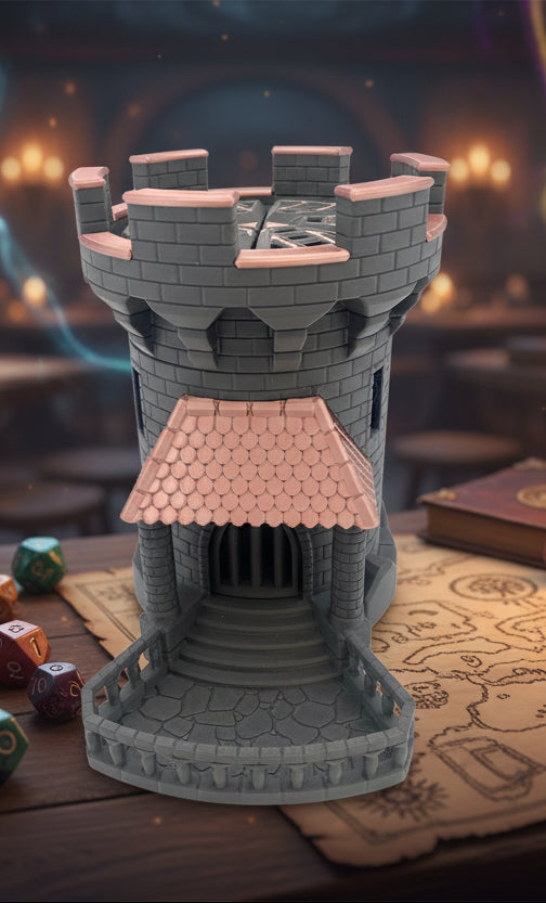 Mechanical Fantasy Castle Dice Tower | Working Gear D&D Dice Roller