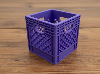 Mini Crate 3x3x3 Storage Box | 3D Printed Compact Desk Organizer