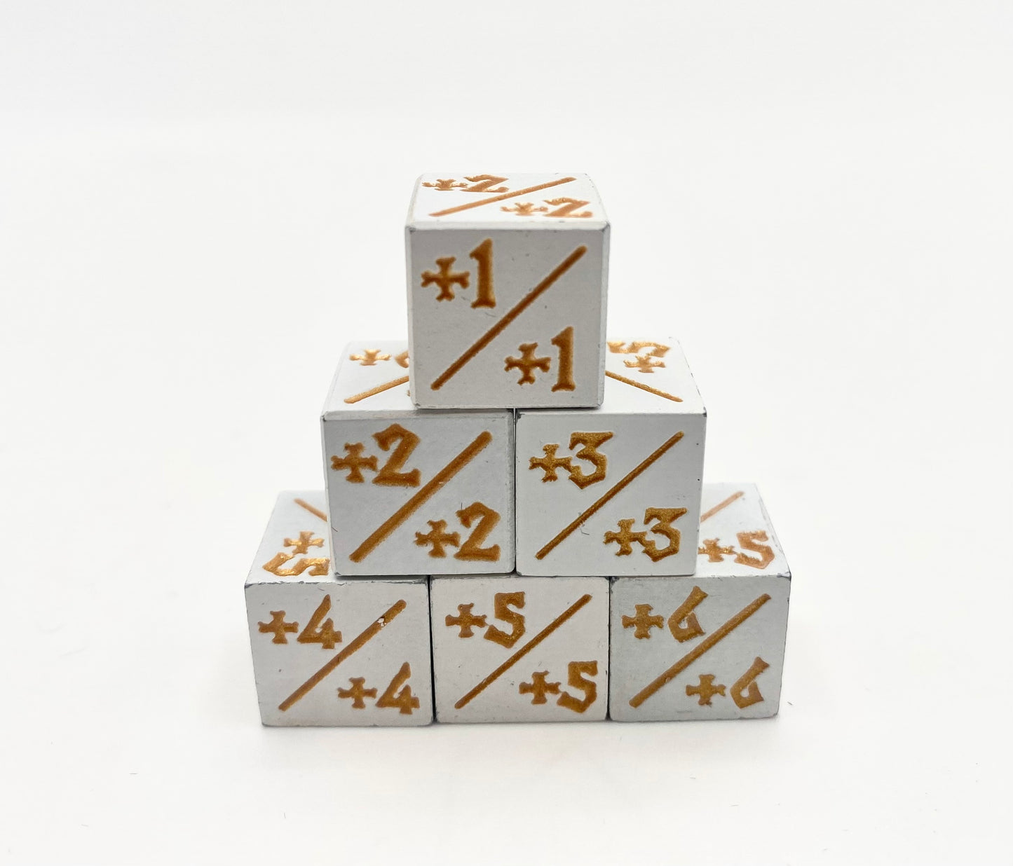 MTG Metal D6 Power/Toughness Counter Dice - Set of 6 Premium Creature Tokens for Magic: The Gathering