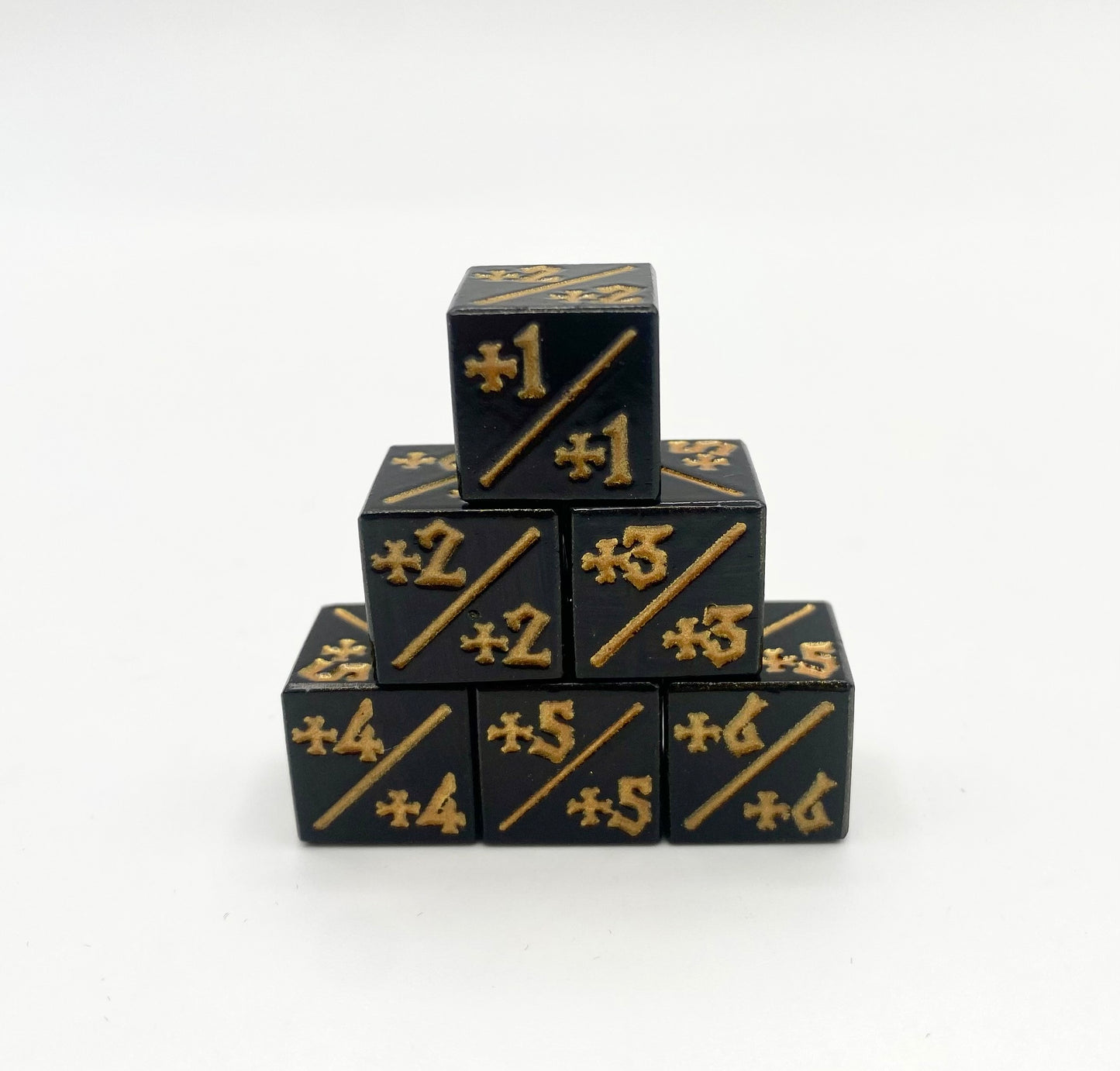 MTG Metal D6 Power/Toughness Counter Dice - Set of 6 Premium Creature Tokens for Magic: The Gathering