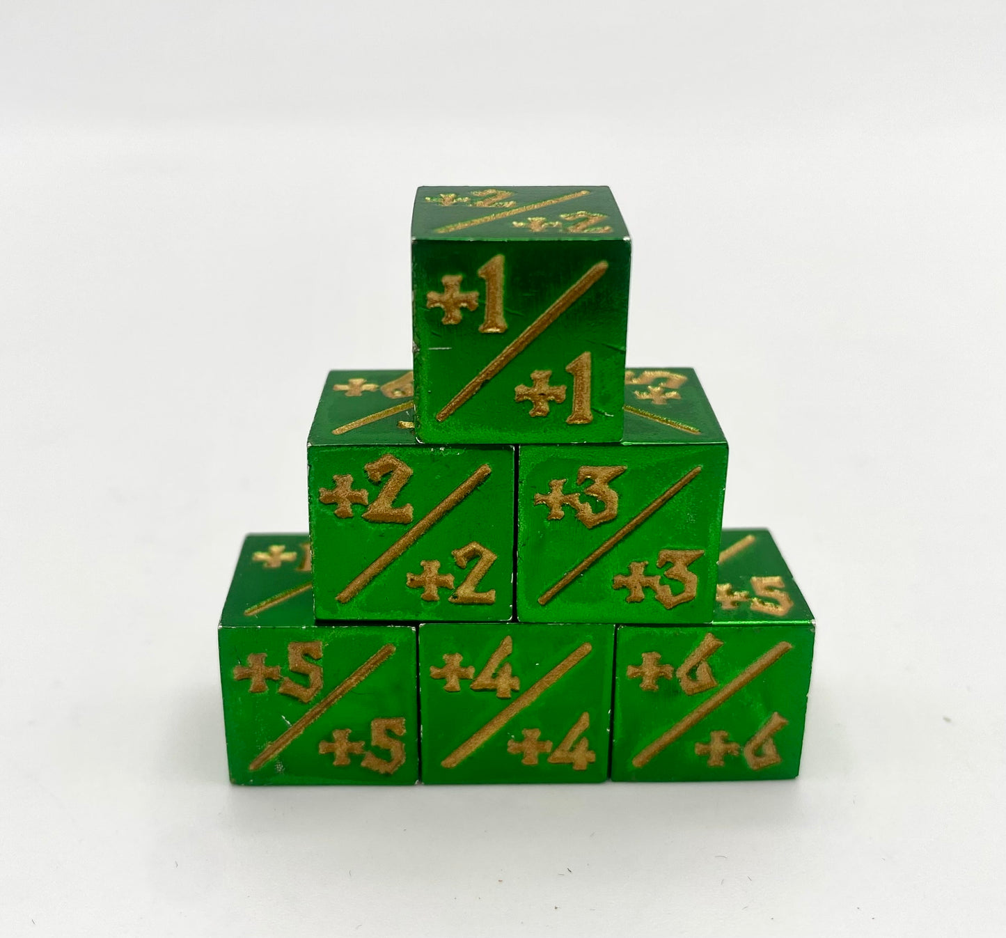 MTG Metal D6 Power/Toughness Counter Dice - Set of 6 Premium Creature Tokens for Magic: The Gathering