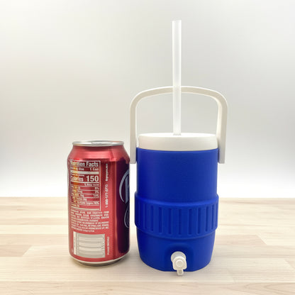 Mini Cooler Can Holder fits standard 12 ounce soda can, includes Reusable Straw