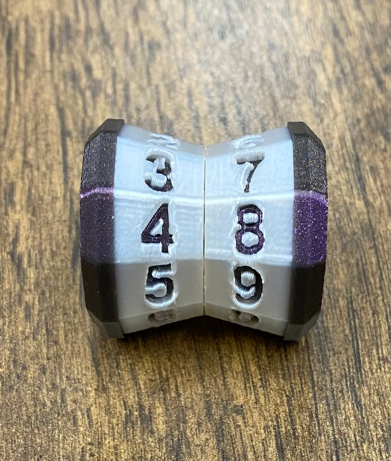 D100 MTG Life Counter Metallic White Middle Dial - Magic the Gathering Tracker