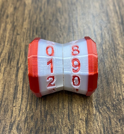D100 MTG Life Counter Metallic White Middle Dial - Magic the Gathering Tracker