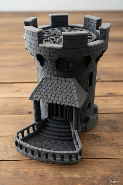 Mechanical Fantasy Castle Dice Tower | Working Gear D&D Dice Roller