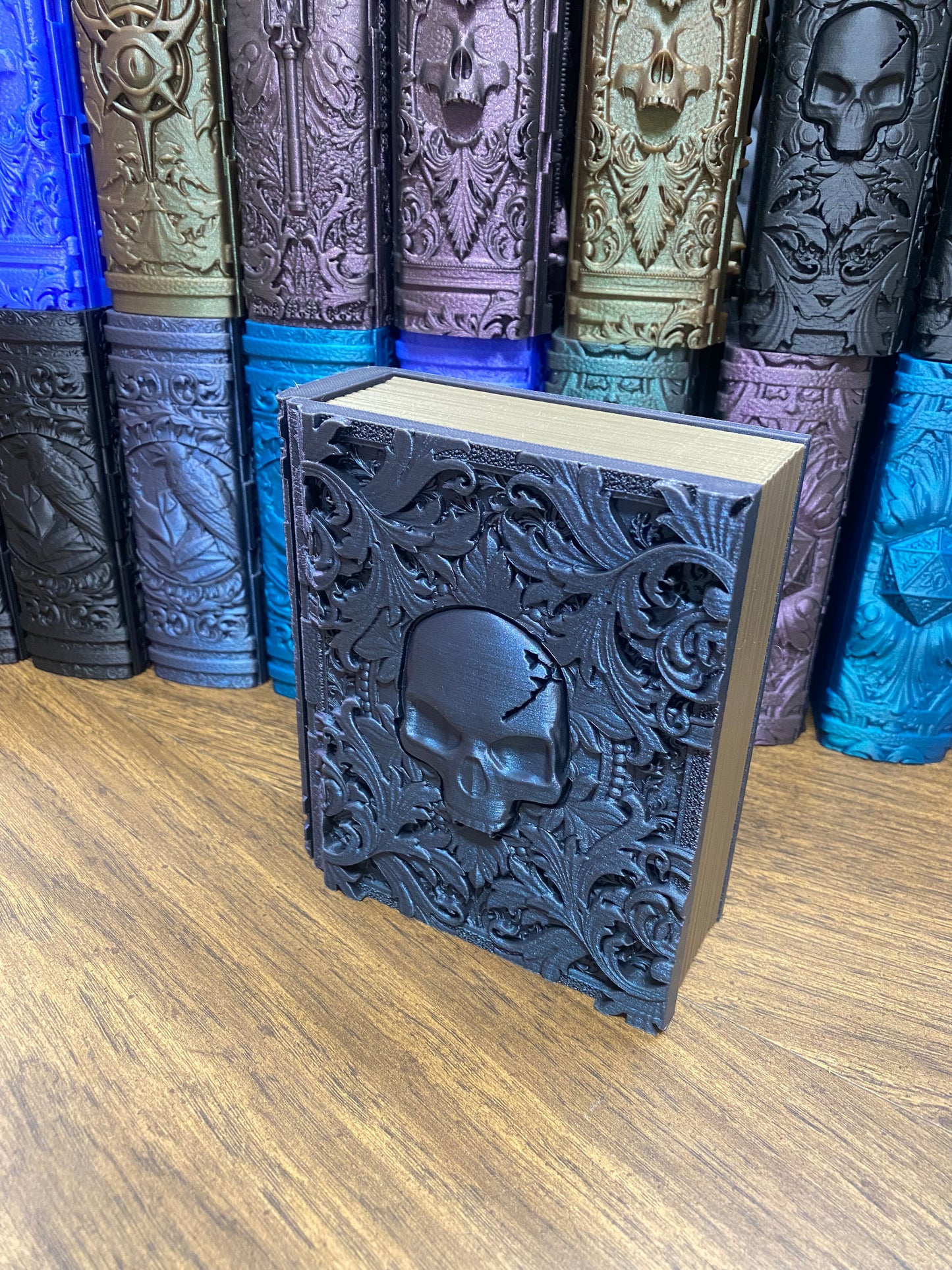 Death Magic Reforged Tome DnD Dice Storage Tray | 3D Printed Book Box