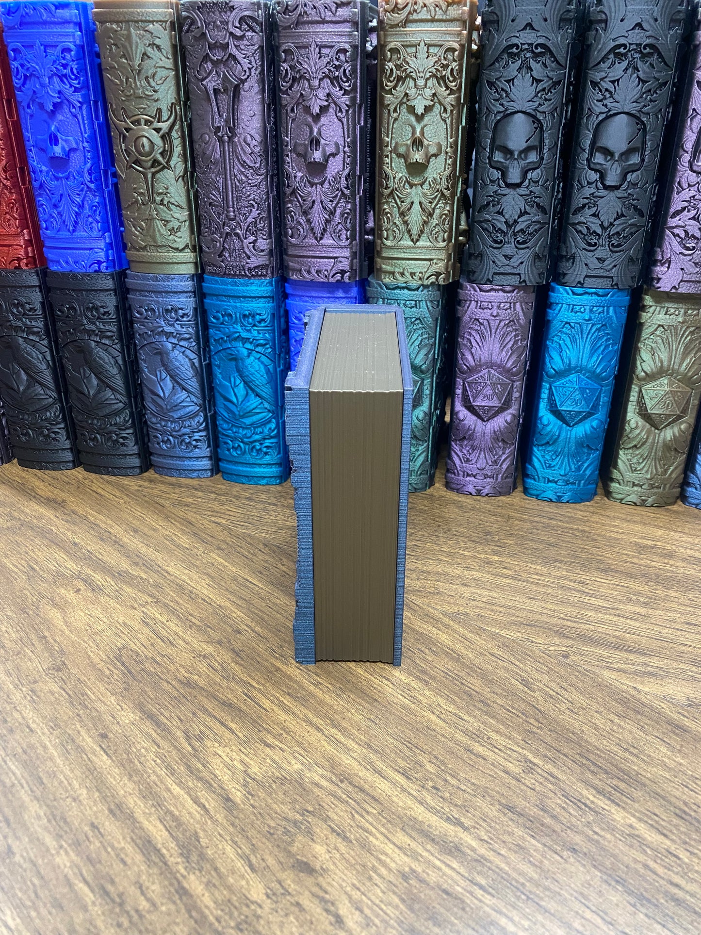 Death Magic Reforged Tome DnD Dice Storage Tray | 3D Printed Book Box