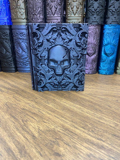 Death Magic Reforged Tome DnD Dice Storage Tray | 3D Printed Book Box