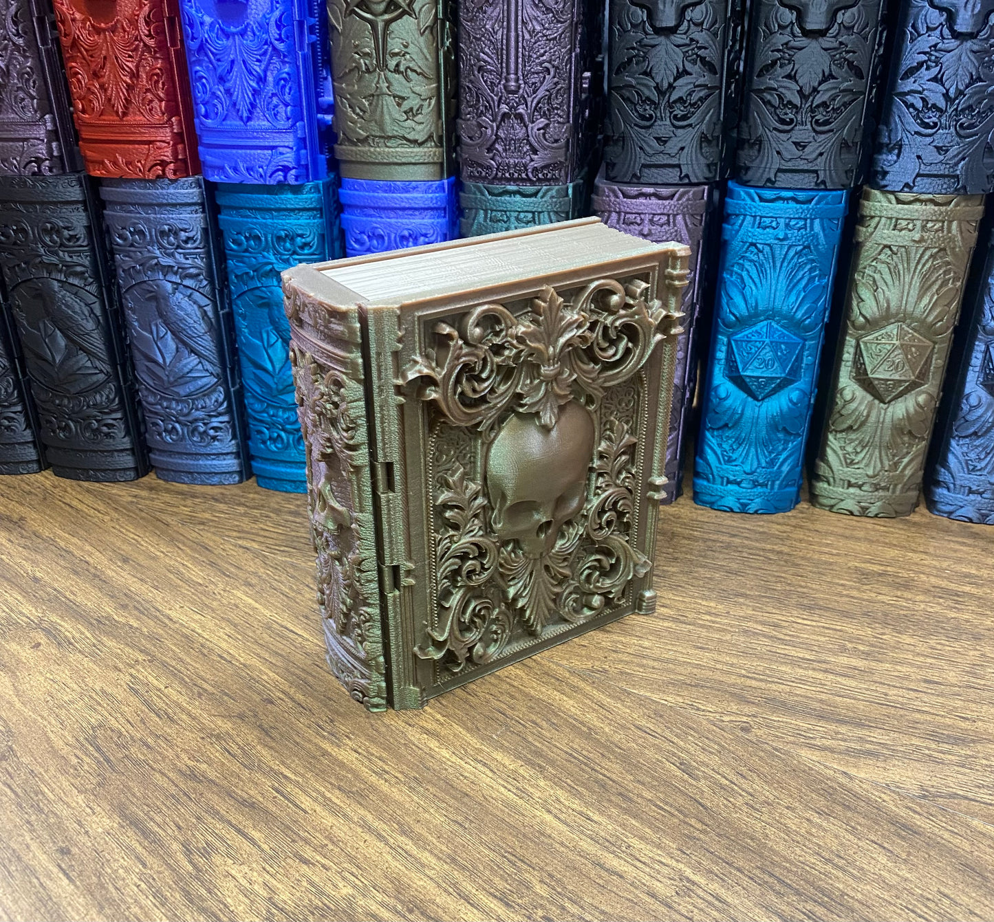 Necromancer Reforged Tome DnD Dice Storage Tray | 3D Printed Book Box