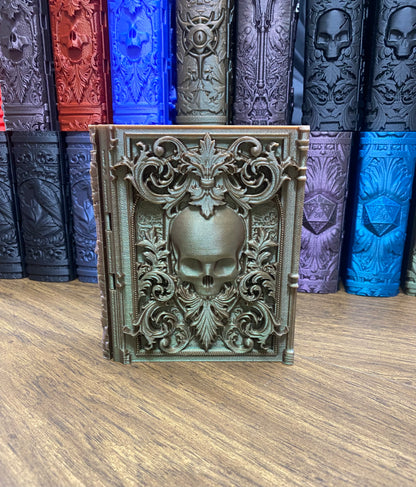 Necromancer Reforged Tome DnD Dice Storage Tray | 3D Printed Book Box