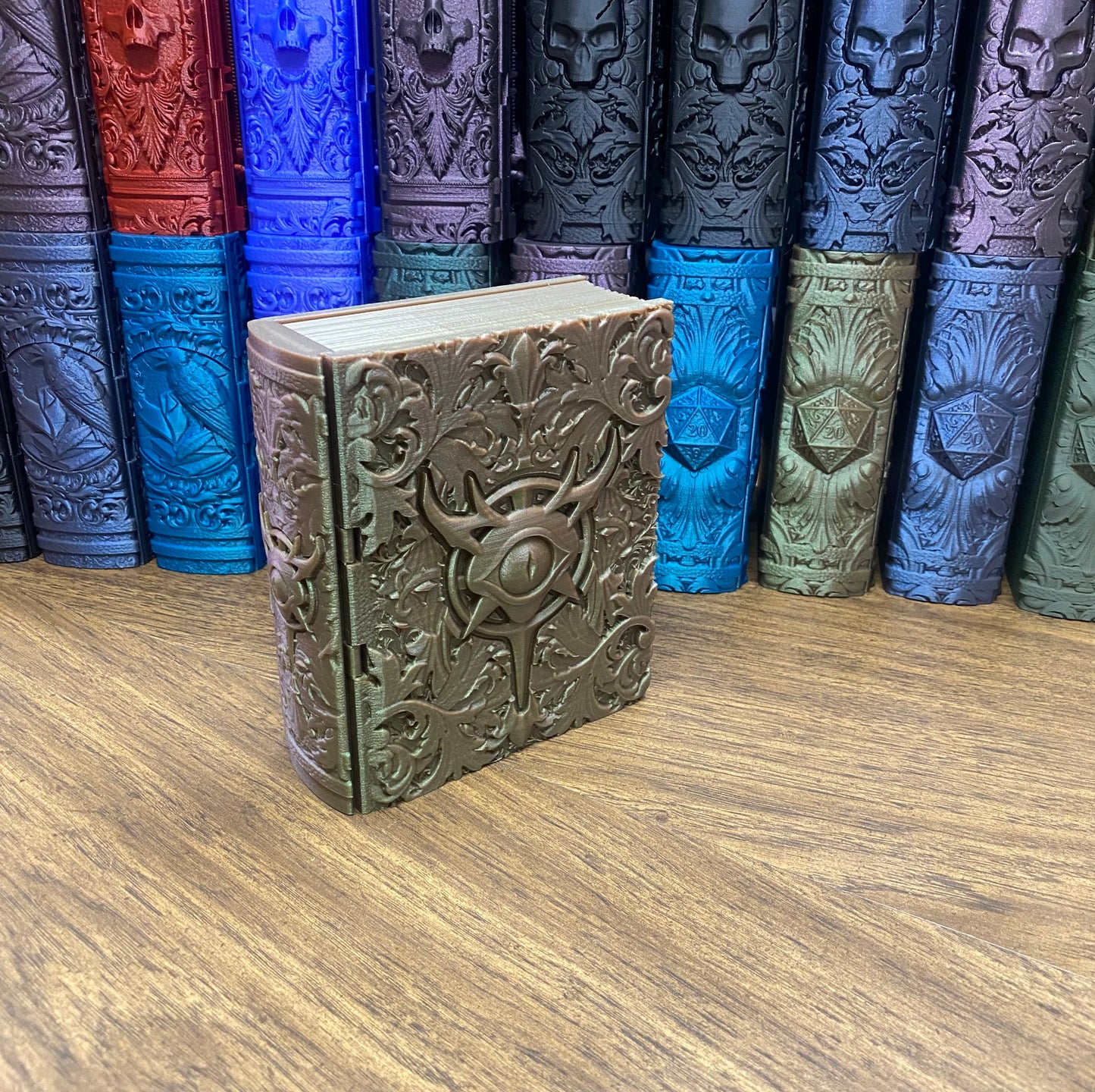Warlock Reforged Tome DnD Dice Storage Tray | 3D Printed Book Box