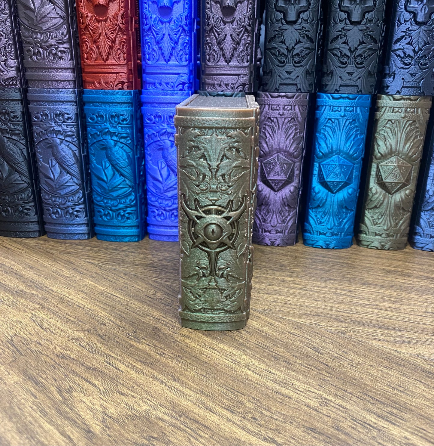 Warlock Reforged Tome DnD Dice Storage Tray | 3D Printed Book Box