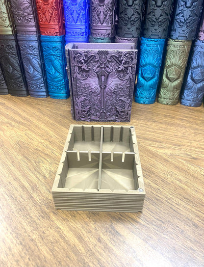 Cleric Reforged Tome DnD Dice Storage Tray | 3D Printed Book Box